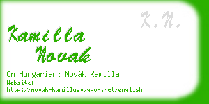 kamilla novak business card